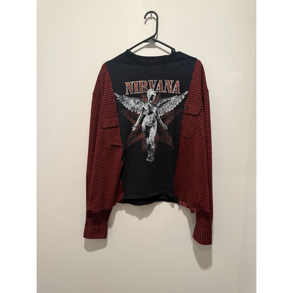 Reworked Upcycle Grunge Oversize Nirvana Top L/XL